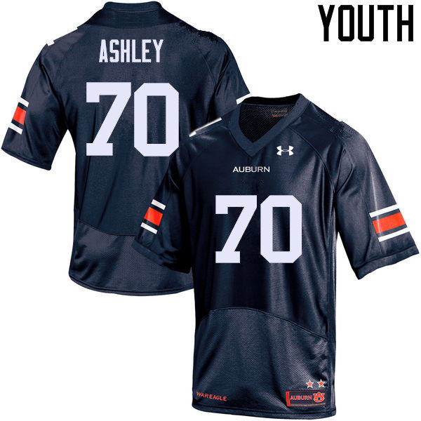 Auburn Tigers Youth Calvin Ashley #70 Navy Under Armour Stitched College NCAA Authentic Football Jersey QBT8174PA